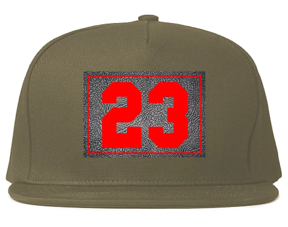 23 Cement Red Jersey Snapback Hat