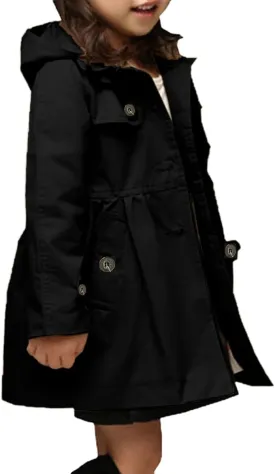 Betusline Girl's Single Breasted Trench Coat Dress Coat Outerwear, 2-14 Years