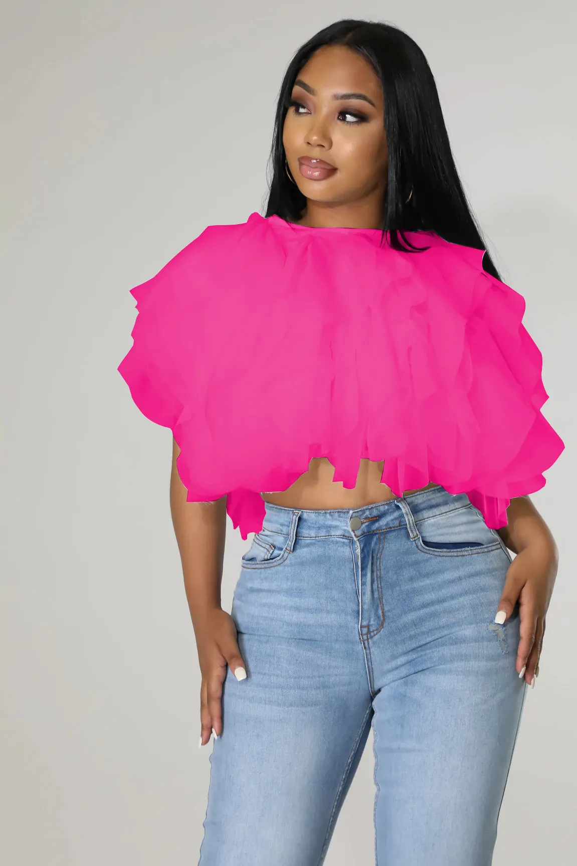 Chiffon sleeveless fashion short top AY2026