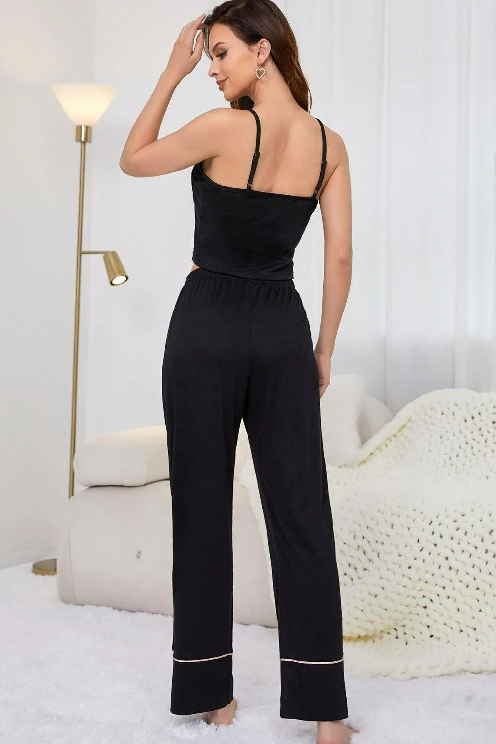 Contrast Trim Loungewear Set