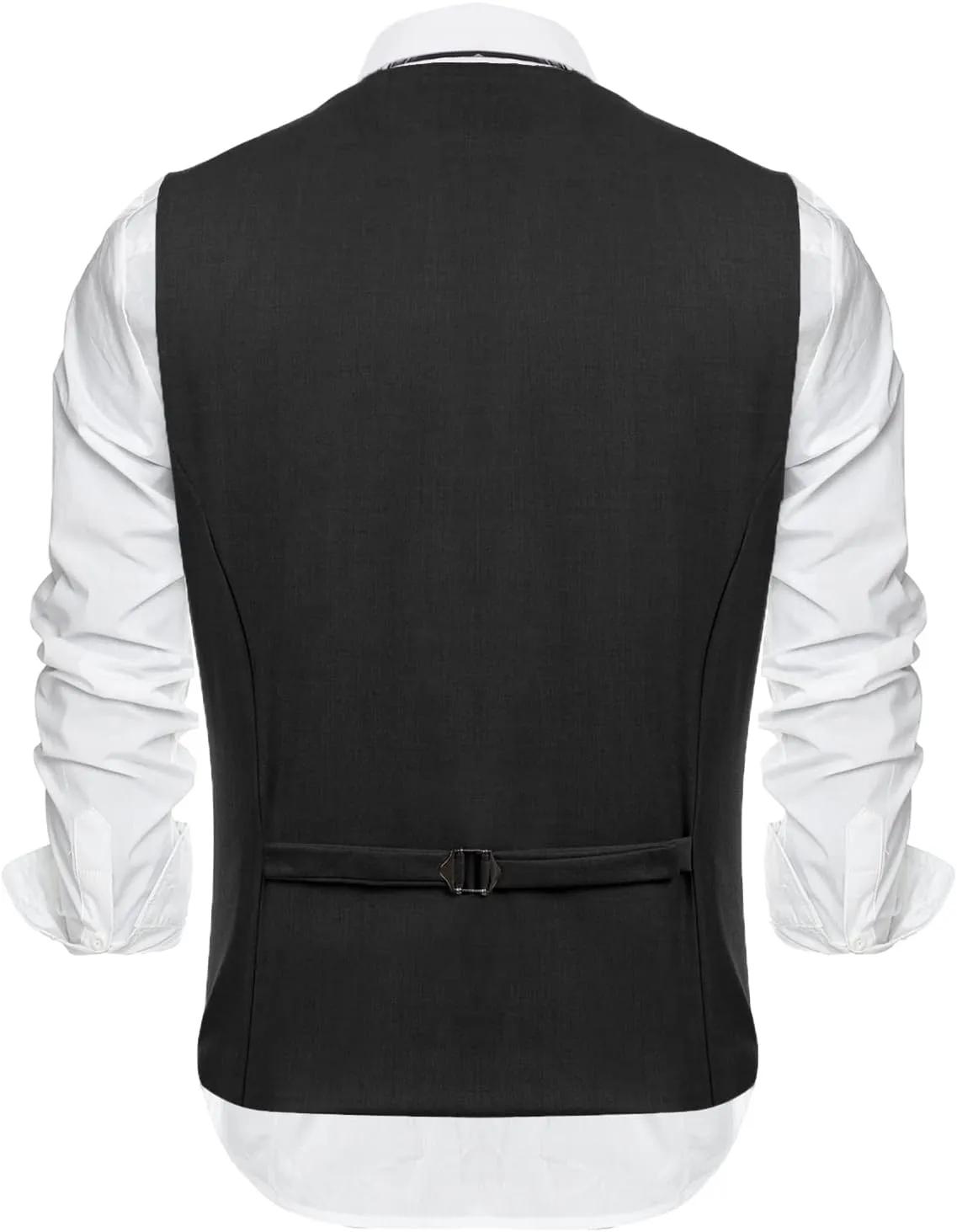 COOFANDY Men's Layered Suit Vest Business Dress Vests Formal Wedding Waistcoat Slim Fit
