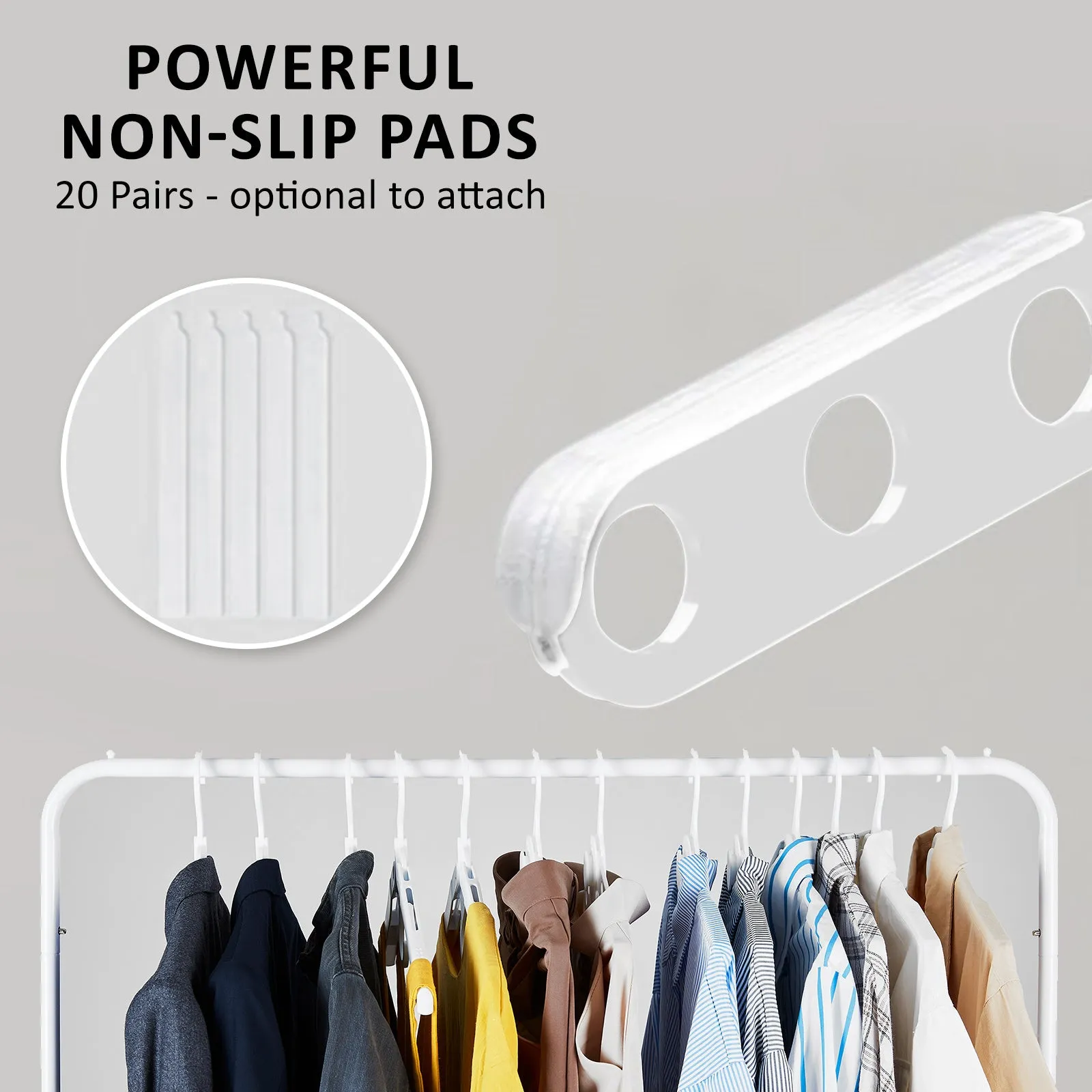 Foldable Clothes Rack 50-pack with Dual Hooks - WING Plus
