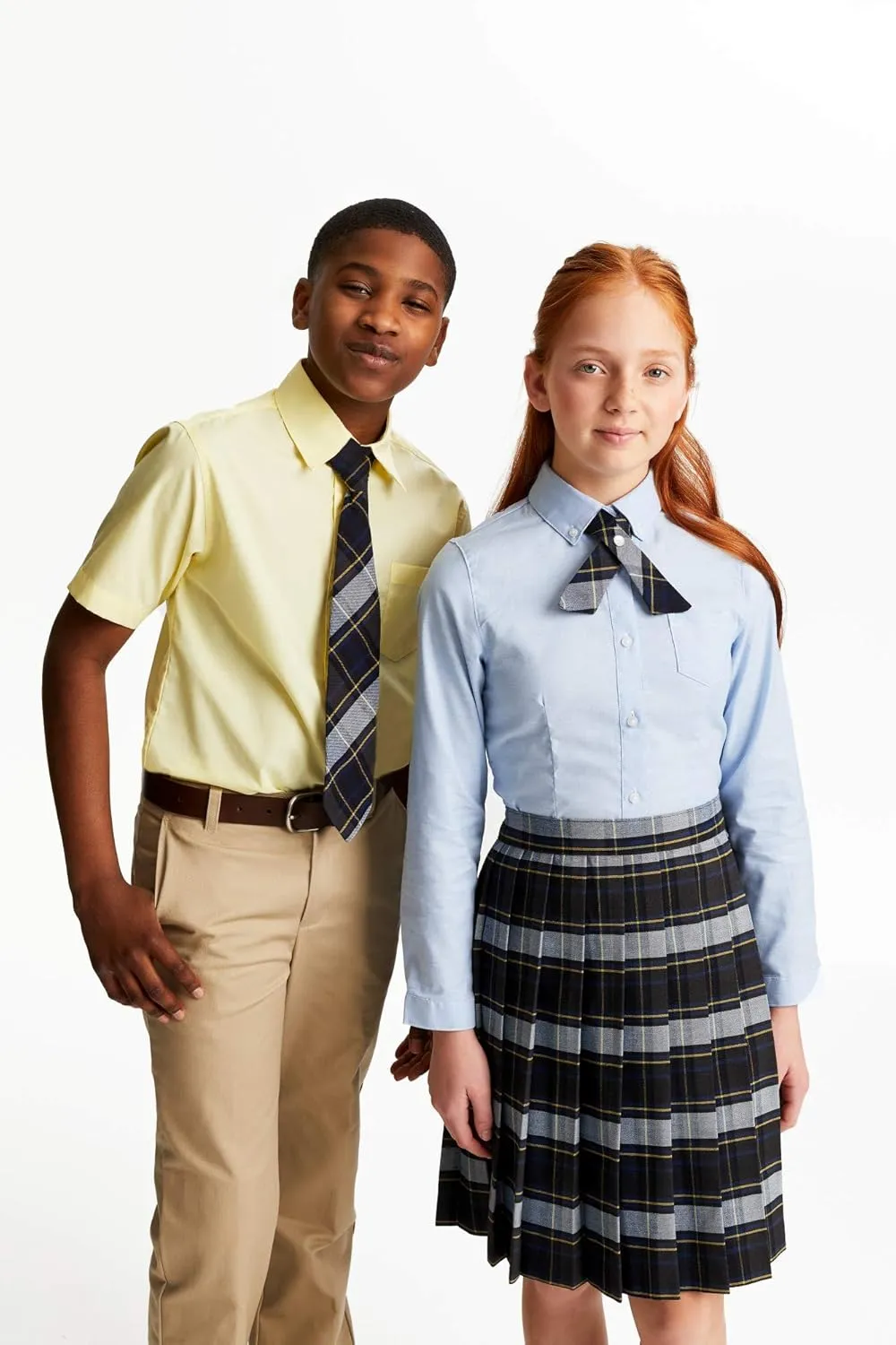 French Toast Boys' Short Sleeve Classic Poplin Dress Shirt (Standard & Husky)