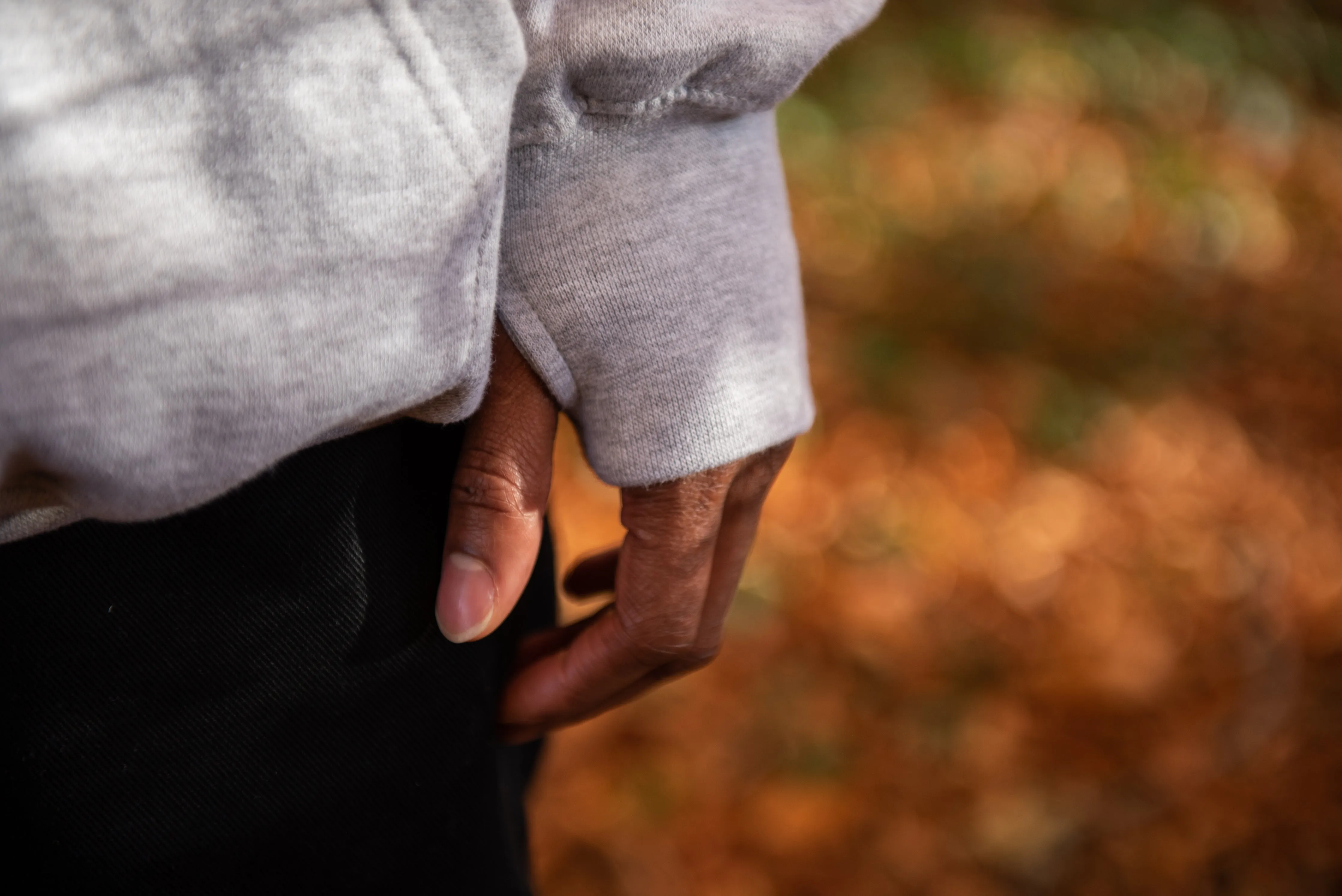 Heavyweight Script Hoodie Heather Grey