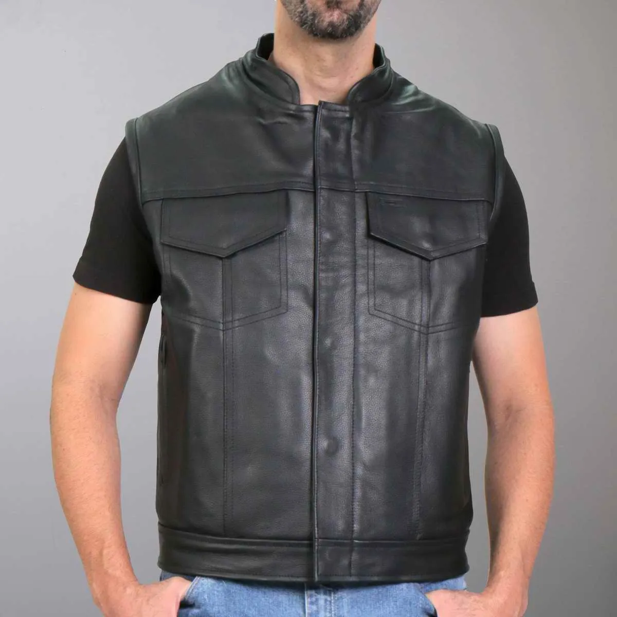 Hot Leathers VSM1060 Men's Black 'Flannel Red' Conceal and Carry