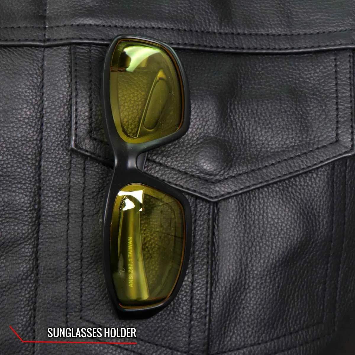 Hot Leathers VSM1060 Men's Black 'Flannel Red' Conceal and Carry