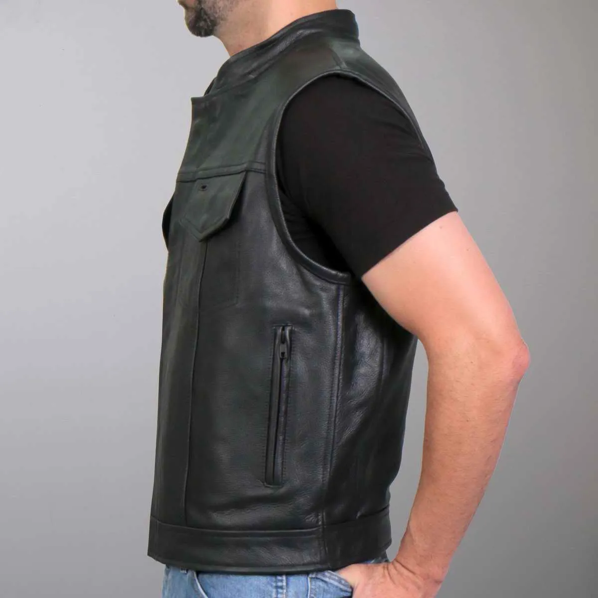Hot Leathers VSM1060 Men's Black 'Flannel Red' Conceal and Carry