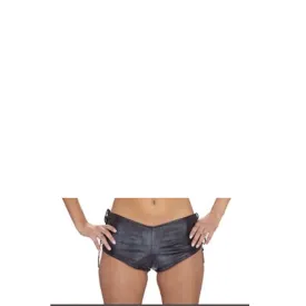 Ladies Leather Shorts with Side Laces