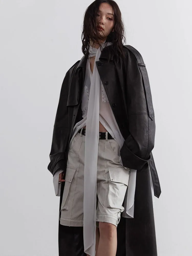 Long chiffon shirt【s0000008532】