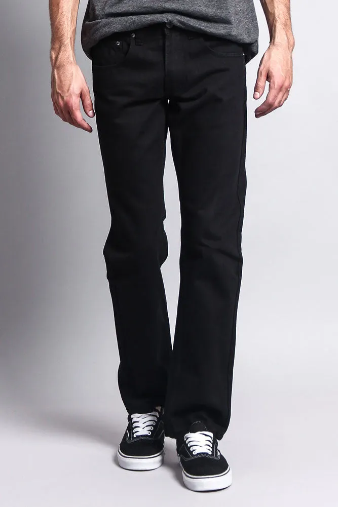 Men's Slim Fit Colored Denim Jeans (Black)