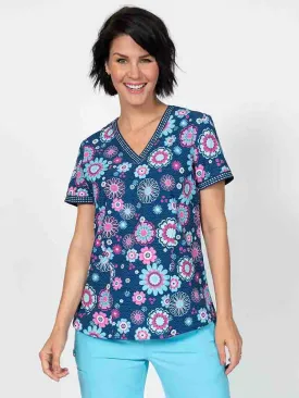 Meraki Sport Women's Print Scrub Top | Bloomin Statement
