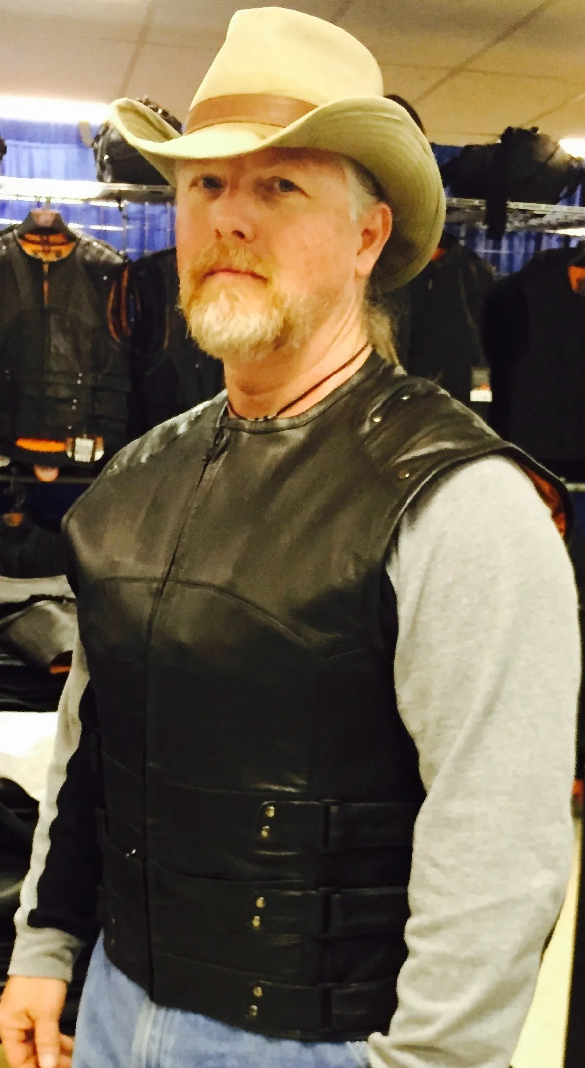 Milwaukee Leather MLM3530 Men's Black Swat Tactical Style Leather Vest Club Patch Accessible Single Panel Back Vest