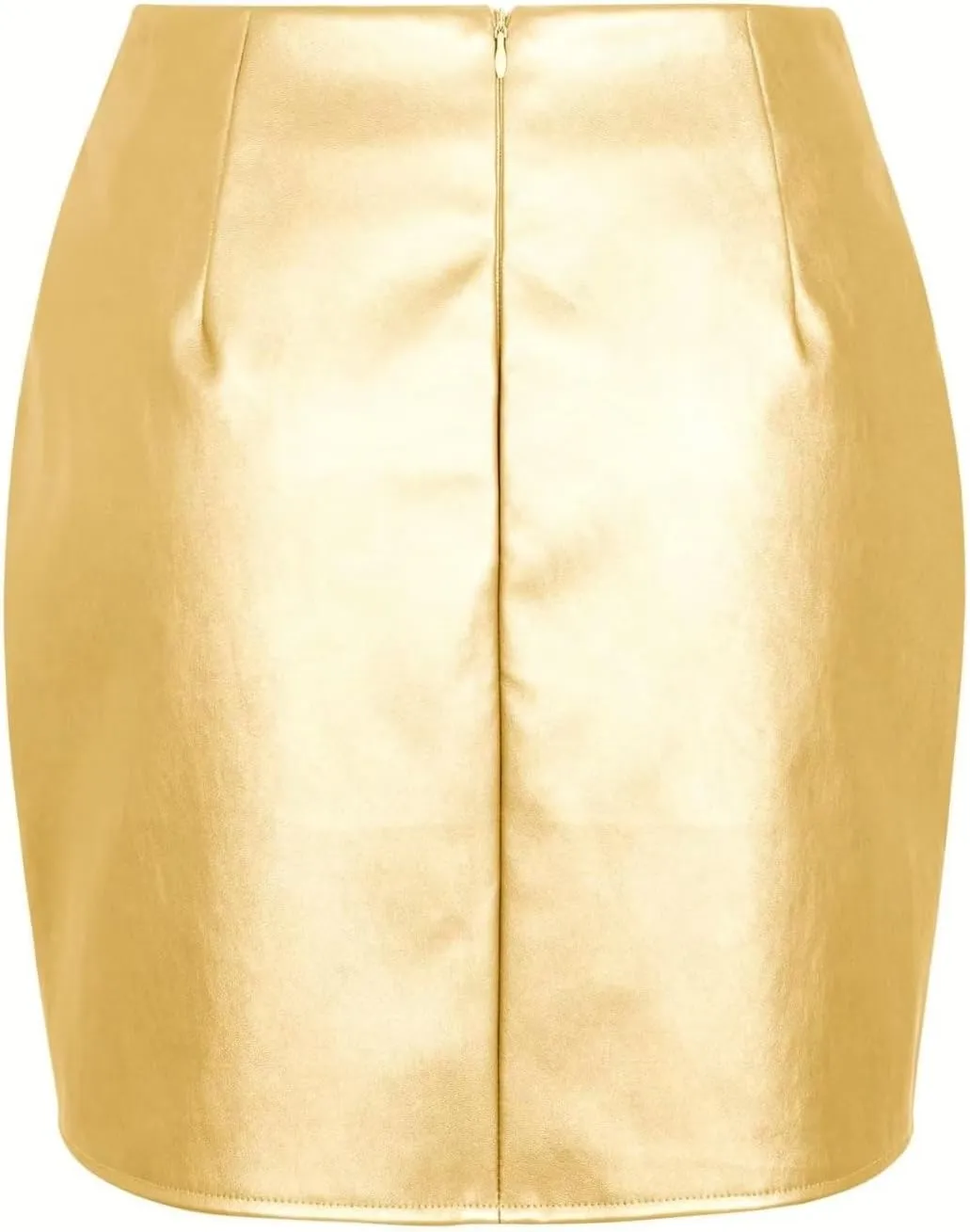 Sheface Women's Faux Leather Split Hem Short Skirt High Waist Slim Fit Mini Skirts Pu Leather Bodycon Pencil Skirt