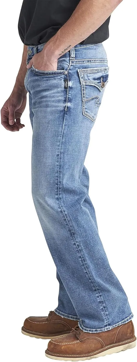 Silver Jeans Co. Men's Zac Relaxed Fit Straight Leg Denim Jeans