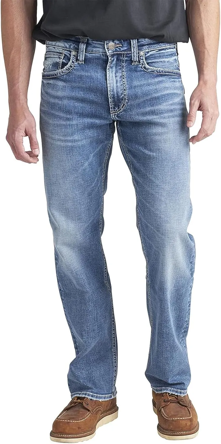 Silver Jeans Co. Men's Zac Relaxed Fit Straight Leg Denim Jeans