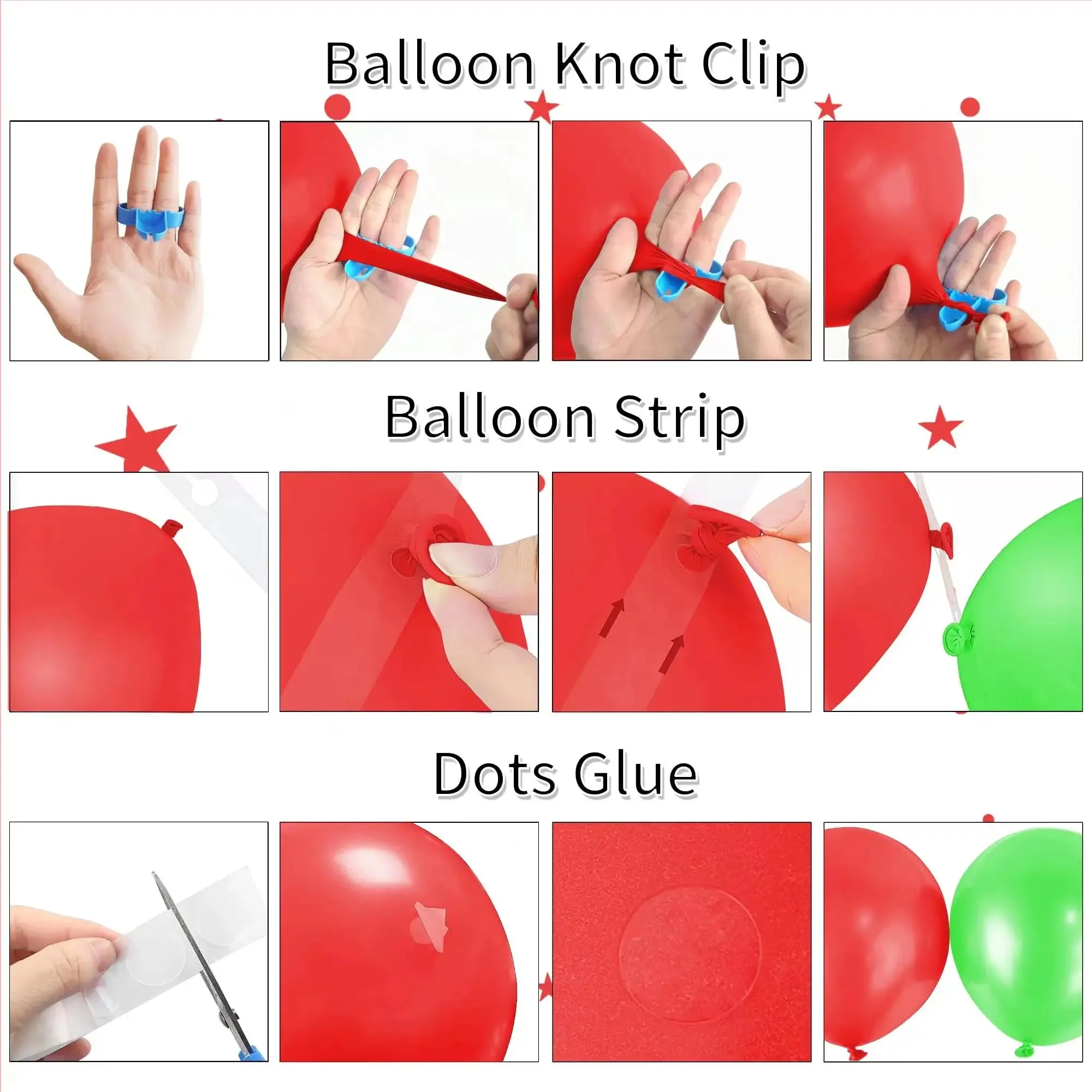 SINOTAO  -  139pcs Red Blue Pink Balloon Carnival Circus Balloon Arch Garland Kit Rainbow Carnival Baby Shower Wedding Birthday Decorations