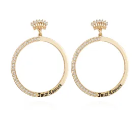 Sleek Hoop Crown Earrings