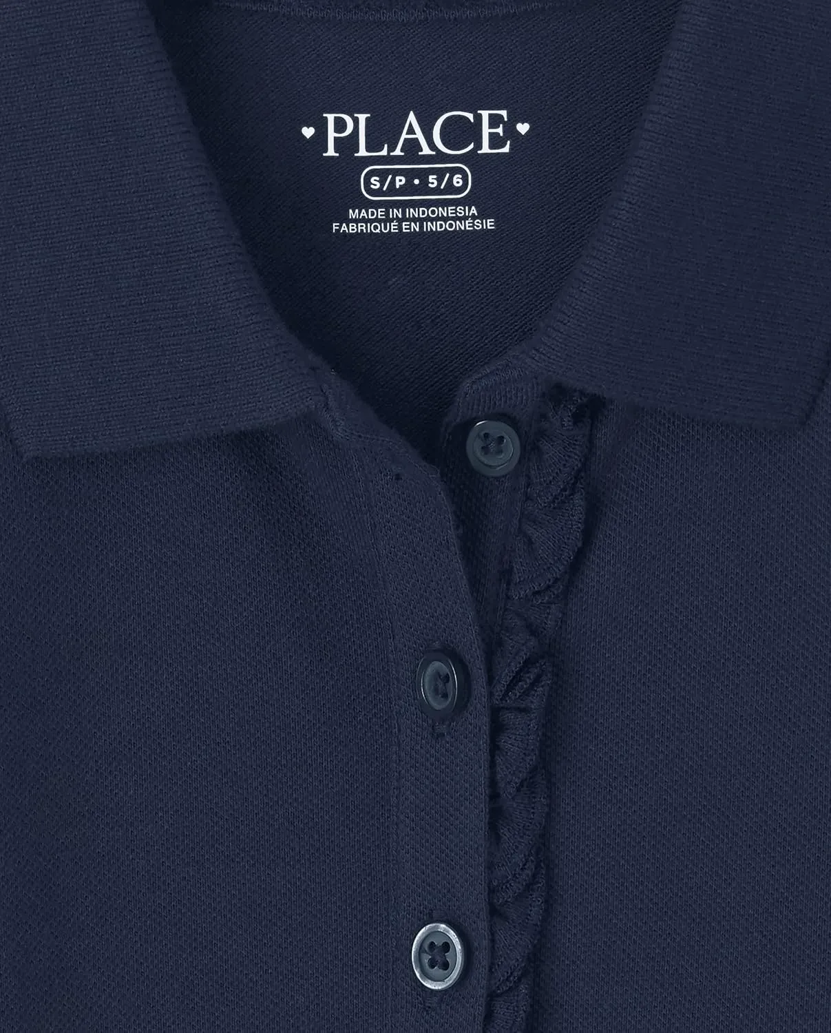 The Children's Place Girls' Long Sleeve Ruffle Pique Polo
