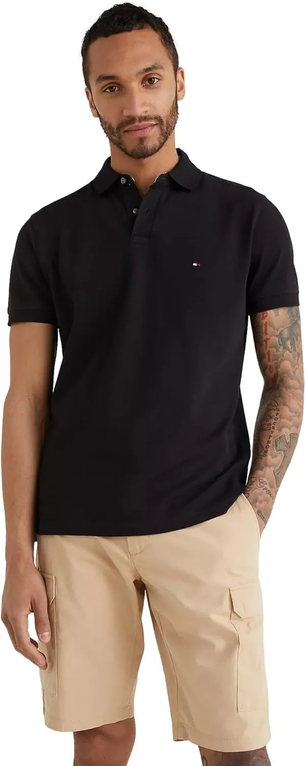 Tommy Hilfiger Men's Short Sleeve Cotton Pique Polo Shirt in Regular Fit 2024 Collection