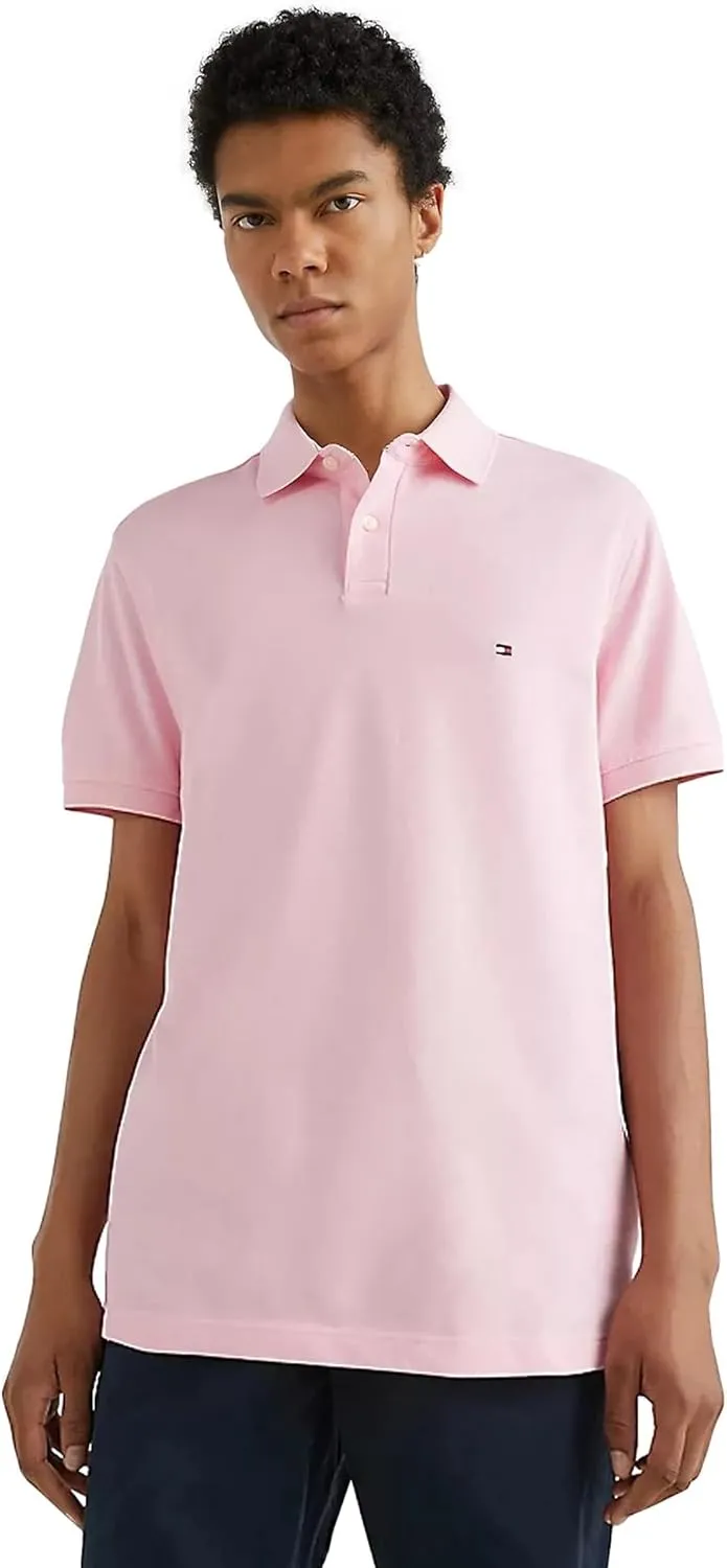 Tommy Hilfiger Men's Short Sleeve Cotton Pique Polo Shirt in Regular Fit 2024 Collection