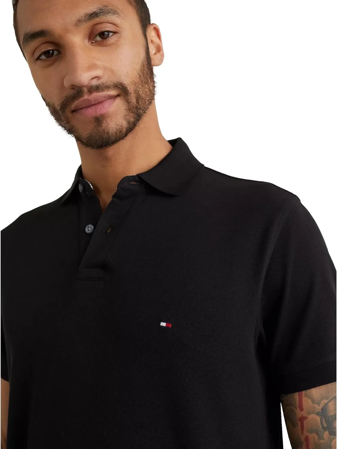 Tommy Hilfiger Men's Short Sleeve Cotton Pique Polo Shirt in Regular Fit 2024 Collection
