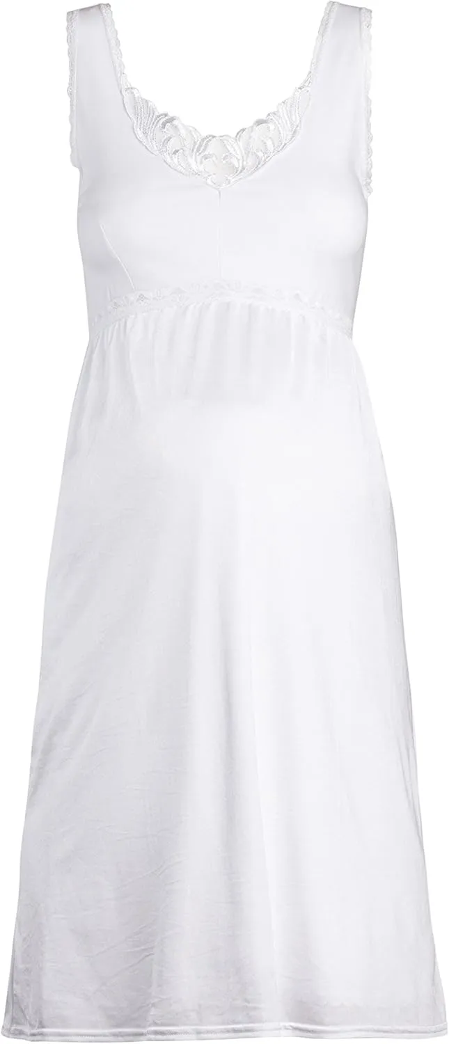 Valair Maternity Full Slip for Pregnant Women - Cotton/Lycra Top, Nylon Bottom