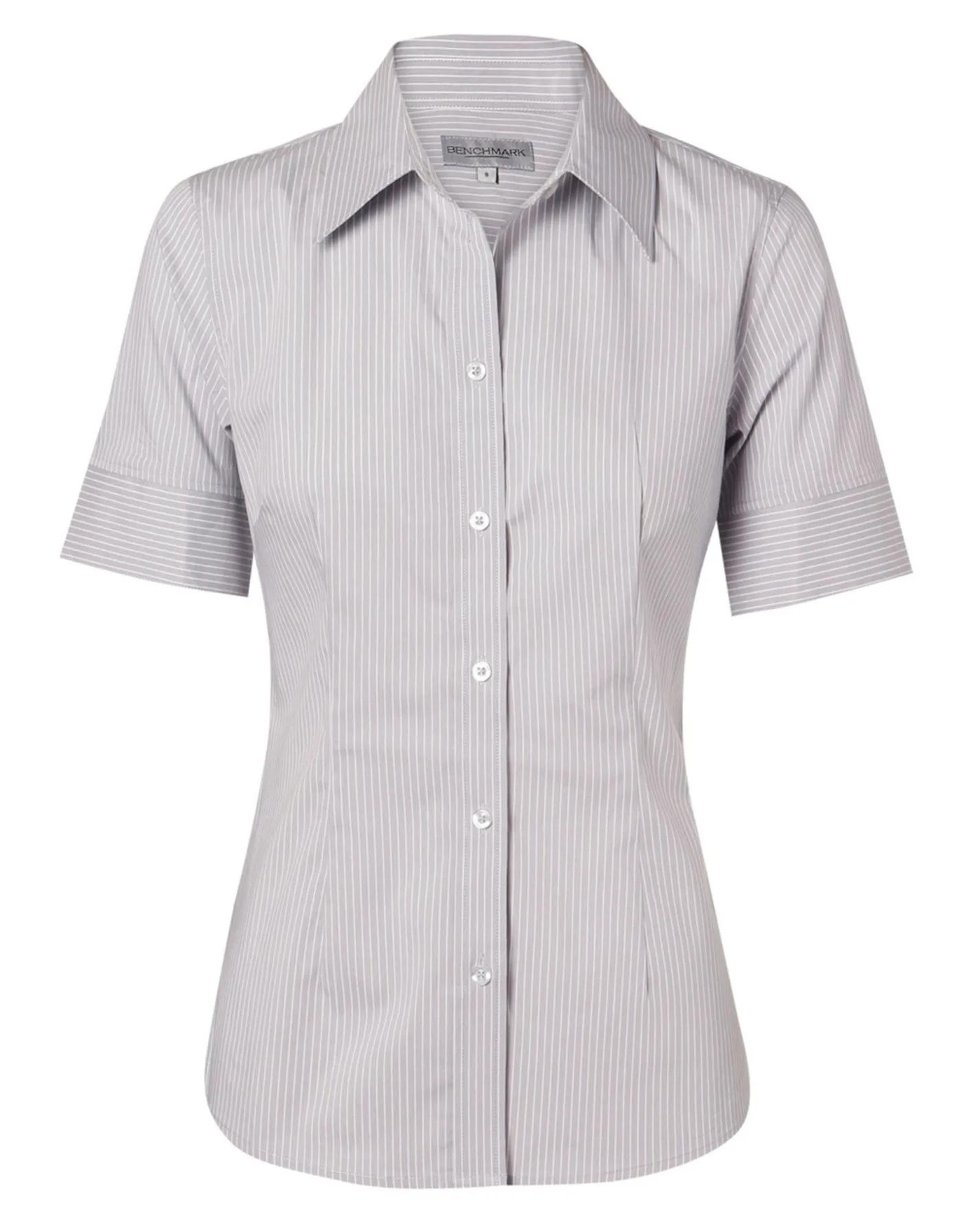 Women's Ticking Stripe Short Sleeve Shirt